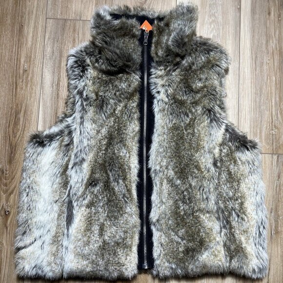 NWT Weatherproof Black Reversible Faux Fur Vest- Women Size Large - Picture 10 of 16